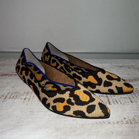 Rothy's big cat leopard print- the point flats - Picture 2 of 16